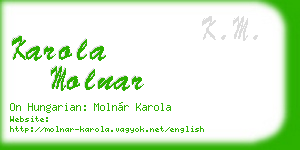 karola molnar business card